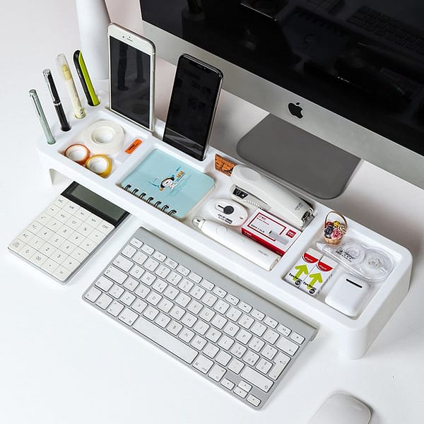 Multi-function desk storage rack multi-format